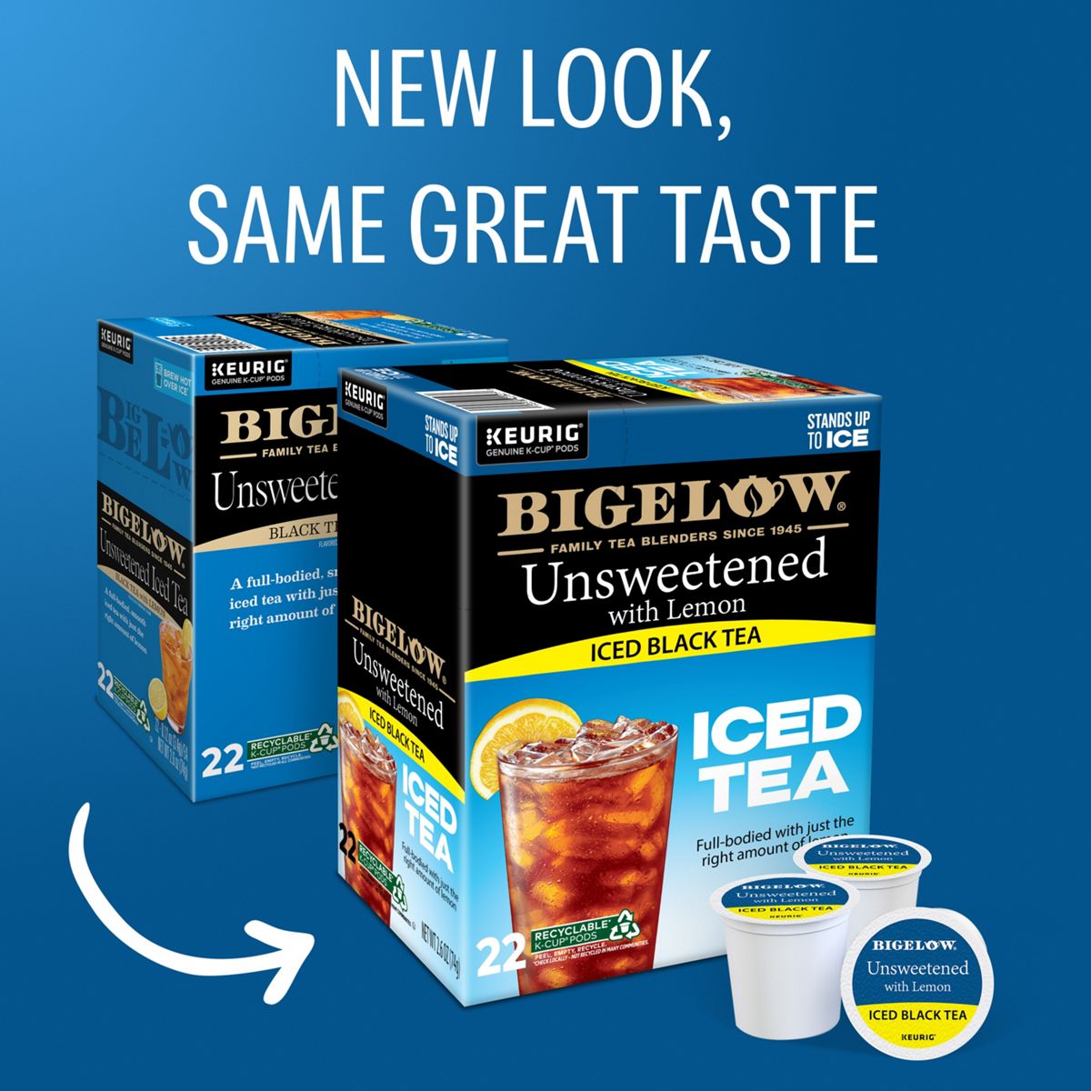 Bigelow Black Tea with Lemon Unsweetened Iced Tea K-Cup Pods