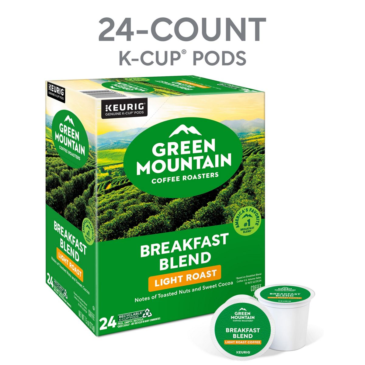 Green Mountain Coffee Roasters Breakfast Blend Coffee K-Cup Pods