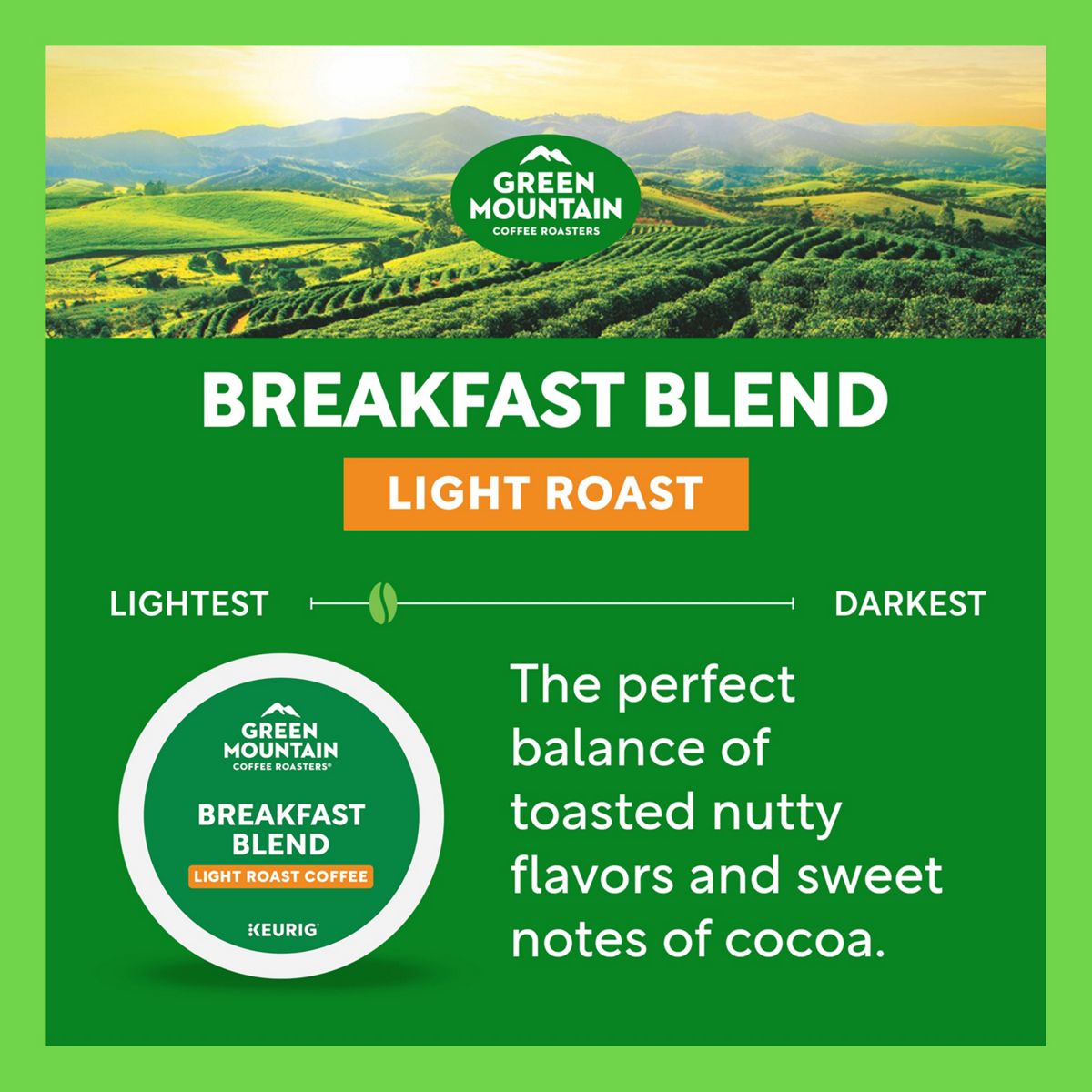 Green Mountain Coffee Roasters Breakfast Blend Coffee K-Cup Pods