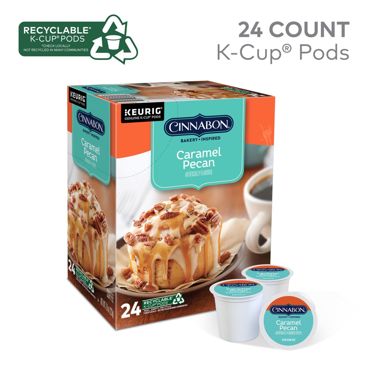 Cinnabon Caramel Pecan Coffee K-Cup Pods