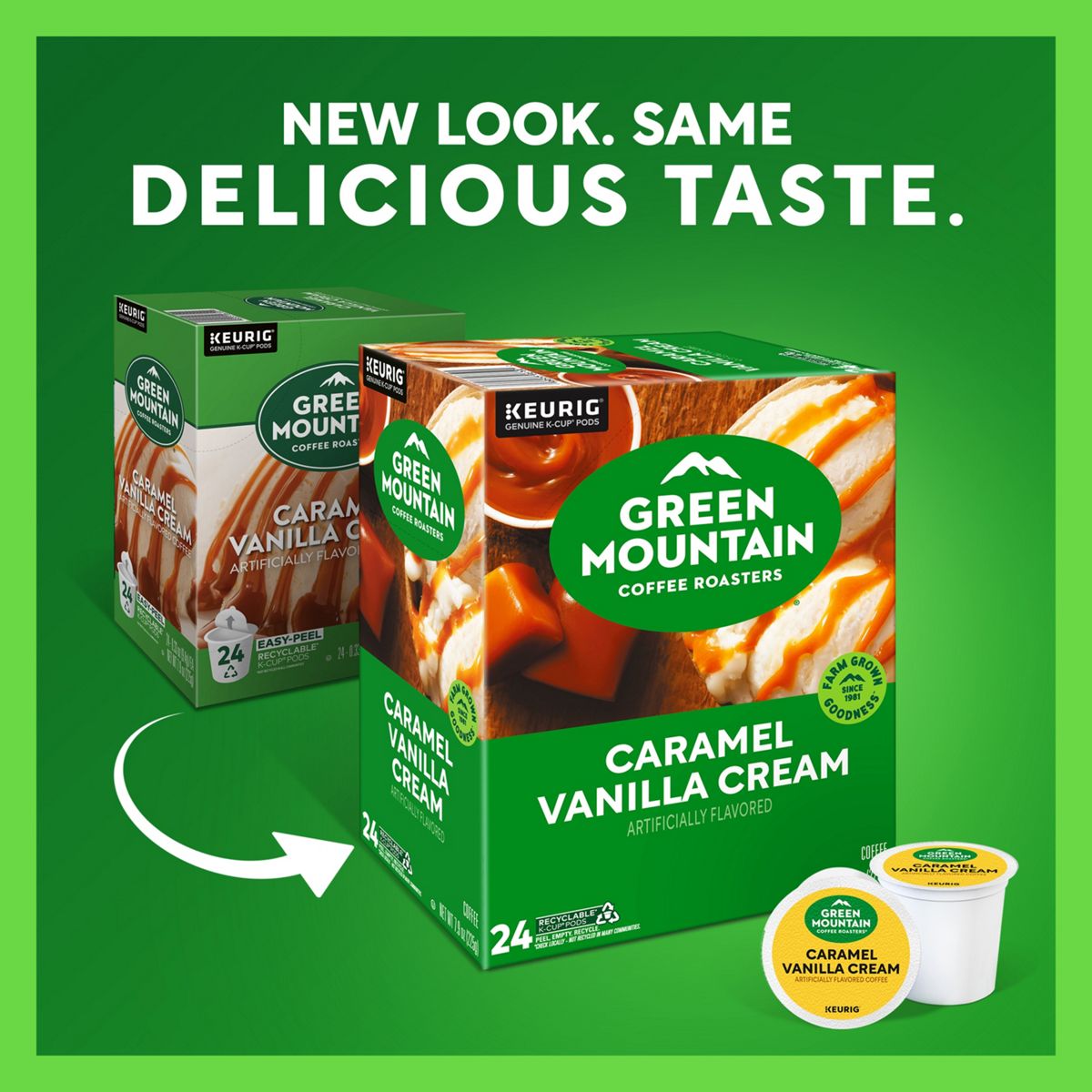 Green Mountain Coffee Roasters Caramel Vanilla Cream Coffee K-Cup Pods