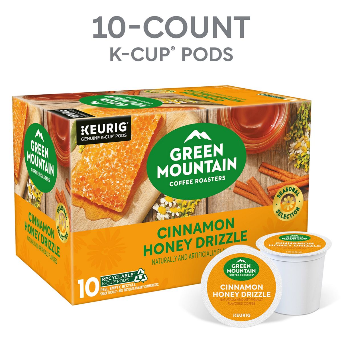 Green Mountain Coffee Roasters Cinnamon Honey Drizzle Coffee K-Cup Pods