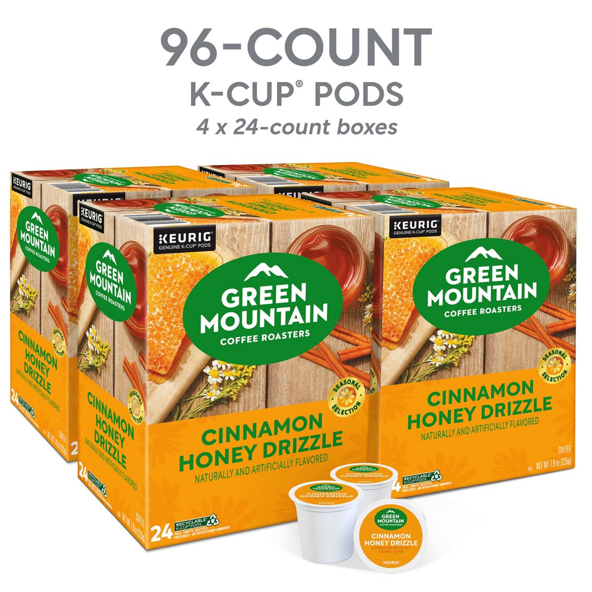 Green Mountain Coffee Roasters Cinnamon Honey Drizzle Coffee K-Cup Pods