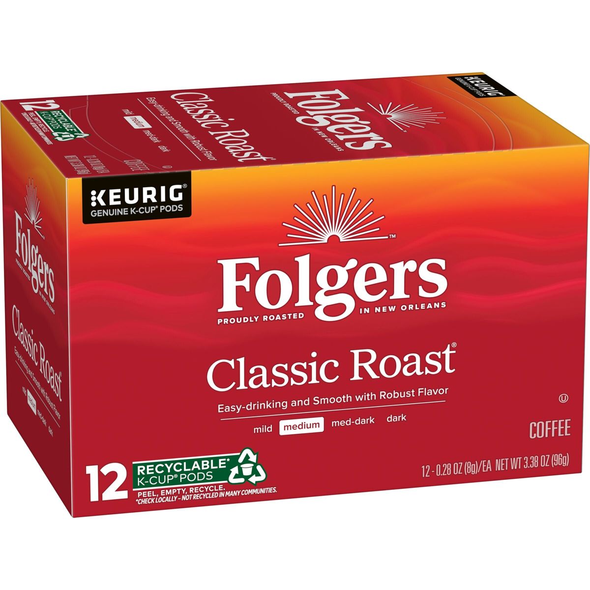 Folgers Classic Roast Coffee K-Cup Pods