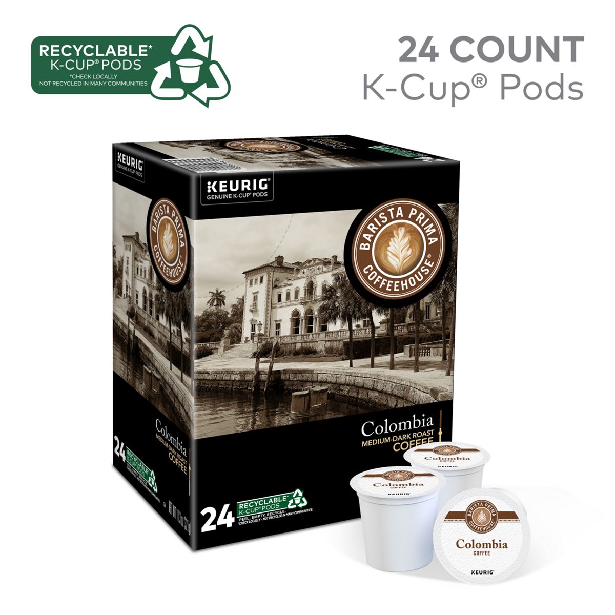 Barista Prima Coffeehouse Colombia Coffee K-Cup Pods