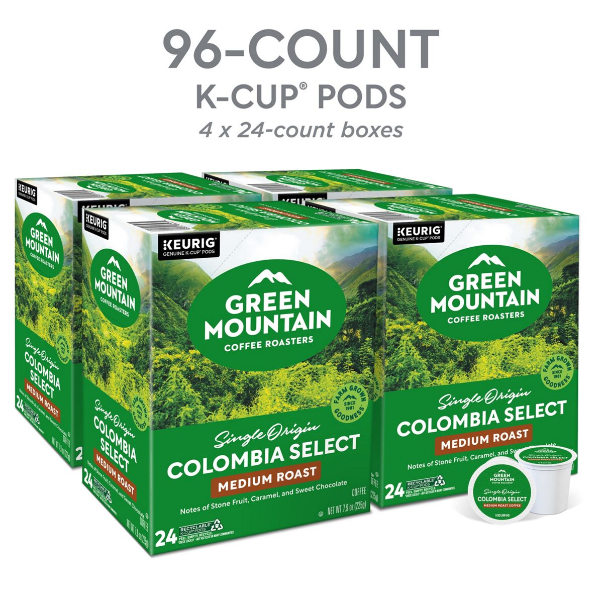 Green Mountain Coffee Roasters Colombia Select Coffee K-Cup Pods