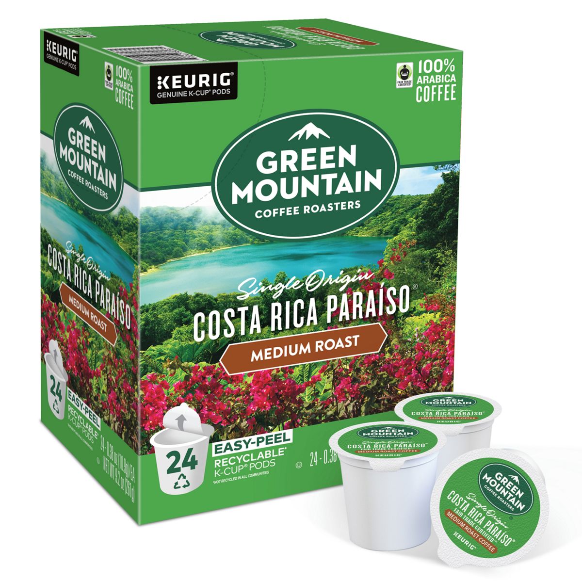 Green Mountain Coffee Roasters Costa Rica Paraiso Coffee K-Cup Pods