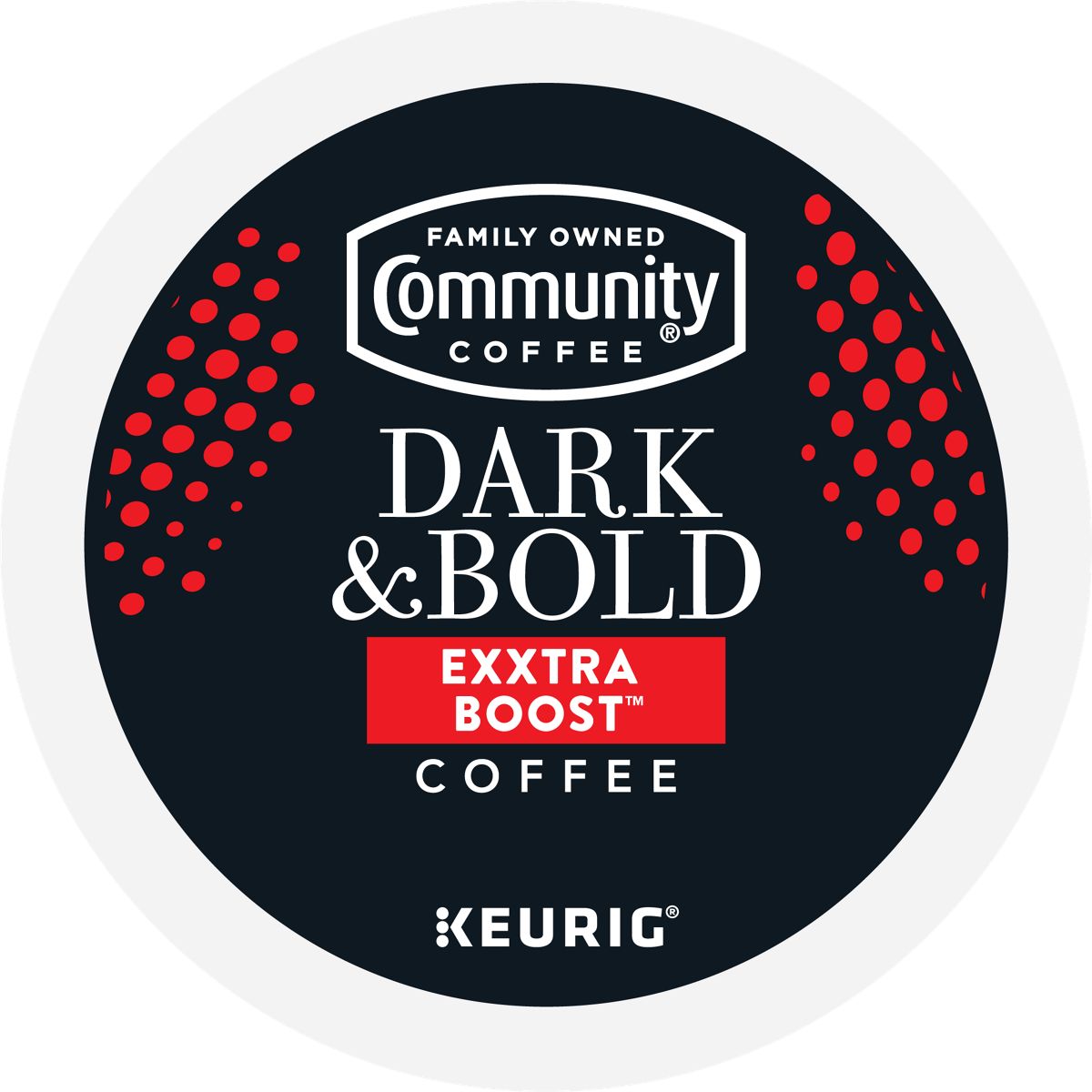 Community Coffee Dark & Bold Exxtra Boost K-Cup Pods