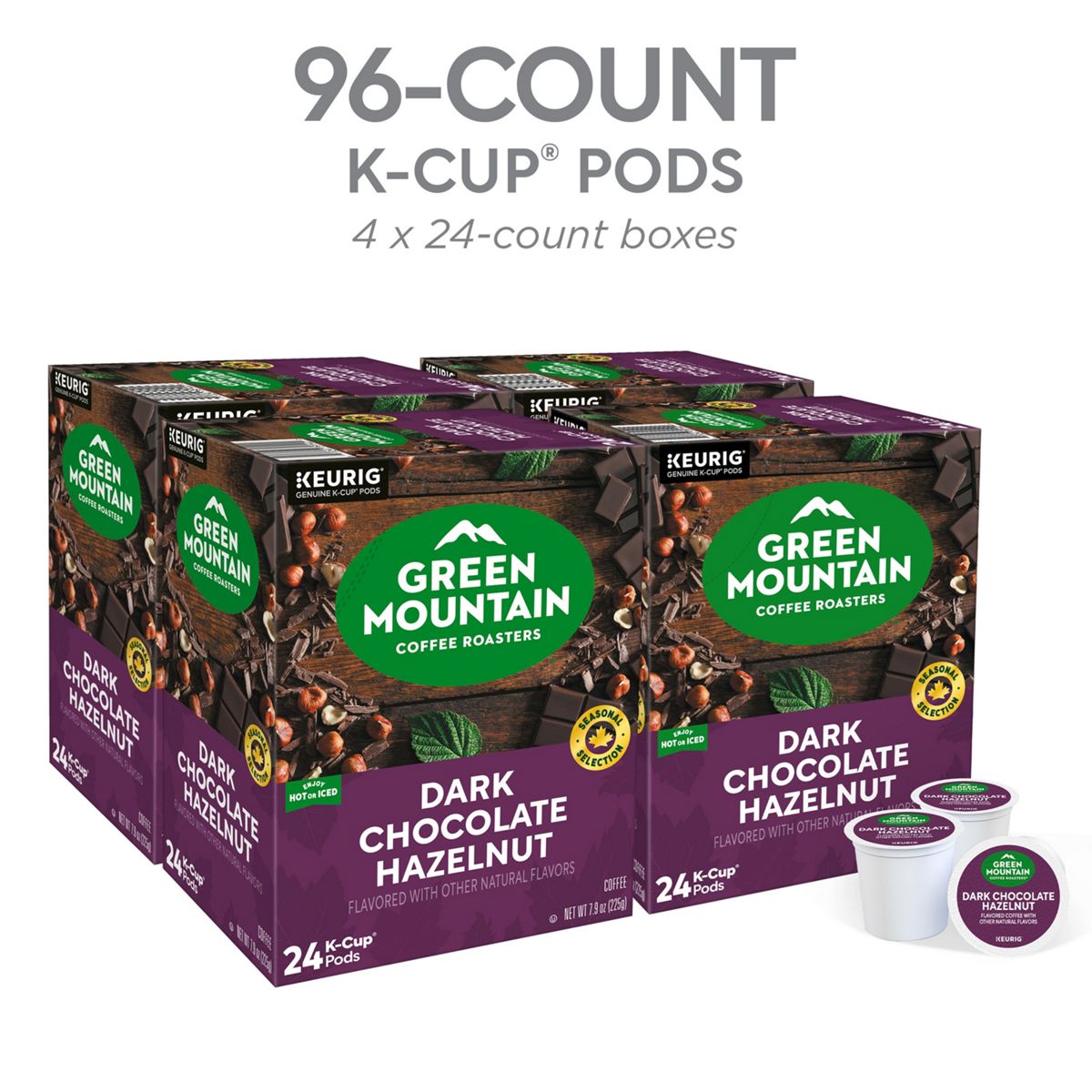 Green Mountain Coffee Roasters Dark Chocolate Hazelnut Coffee K-Cup Pods