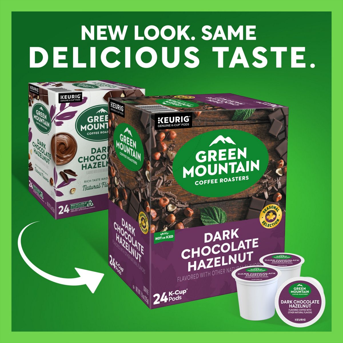 Green Mountain Coffee Roasters Dark Chocolate Hazelnut Coffee K-Cup Pods