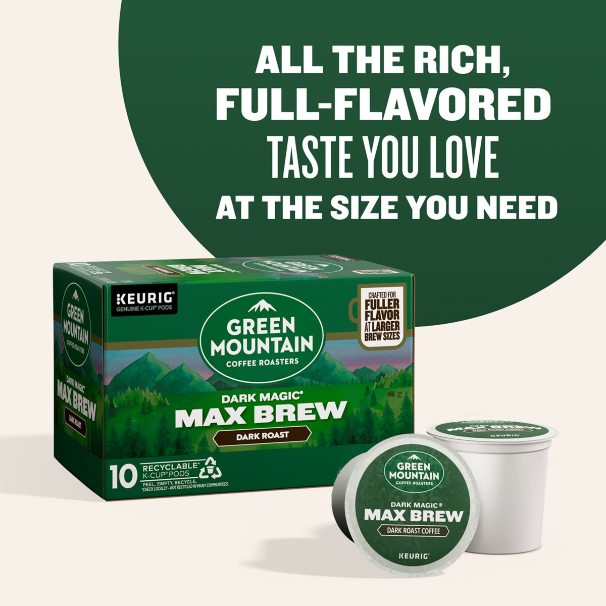 Green Mountain Coffee Roasters Dark Magic Max Brew Coffee K-Cup Pods