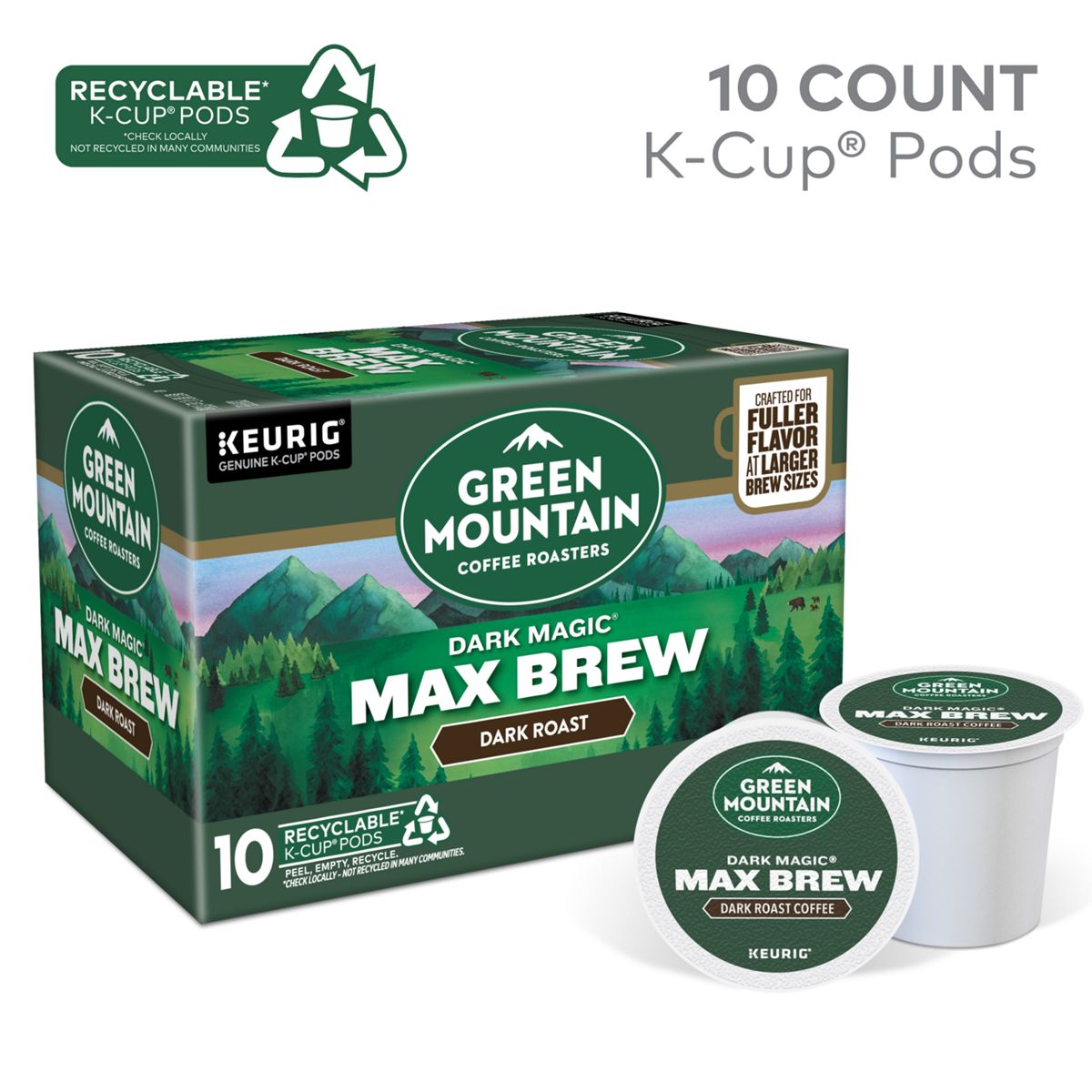 Green Mountain Coffee Roasters Dark Magic Max Brew Coffee K-Cup Pods