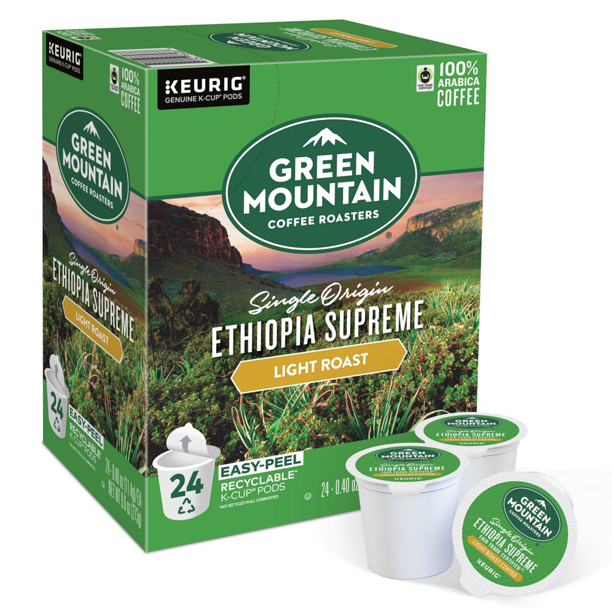 Green Mountain Coffee Roasters Ethiopia Supreme Coffee K-Cup Pods