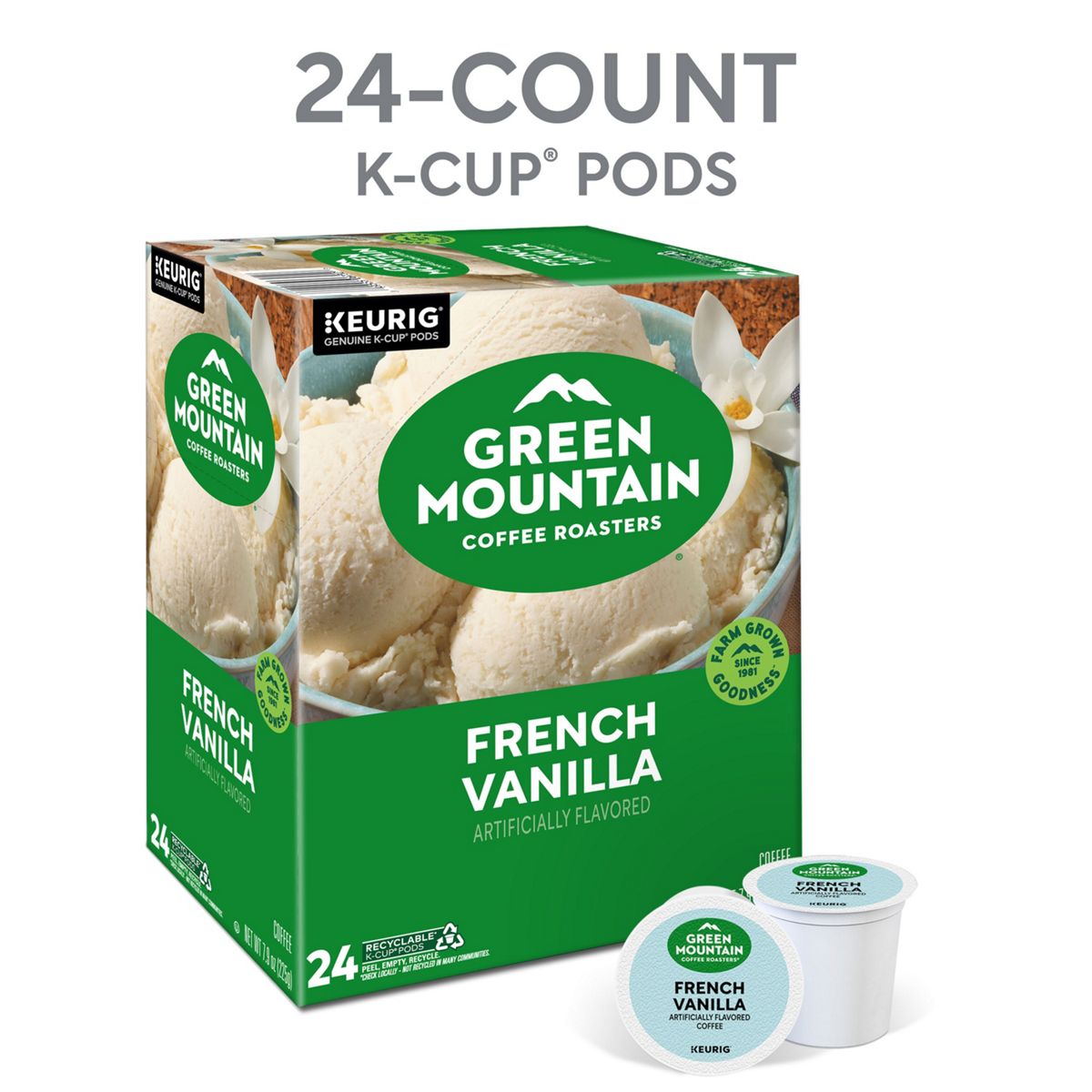 Green Mountain Coffee Roasters French Vanilla Coffee K-Cup Pods