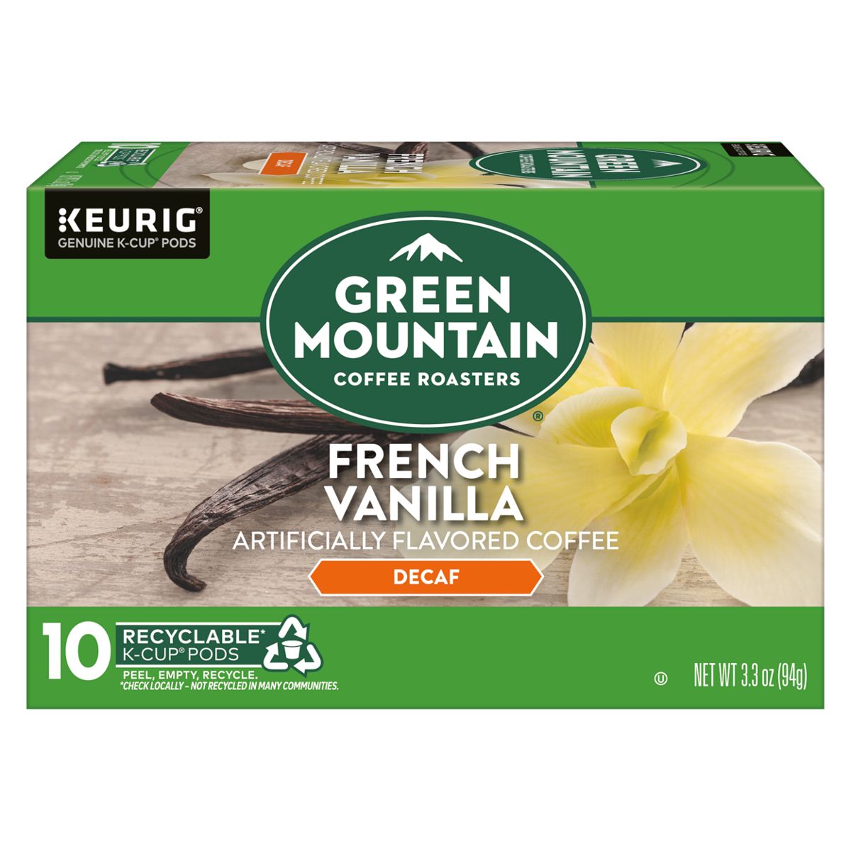 Green Mountain Coffee Roasters French Vanilla Decaf Coffee K-Cup Pods