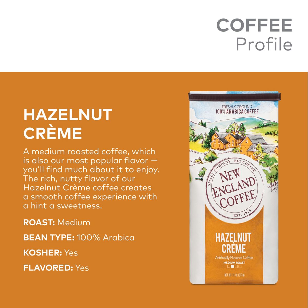 New England Coffee Hazelnut Creme Coffee