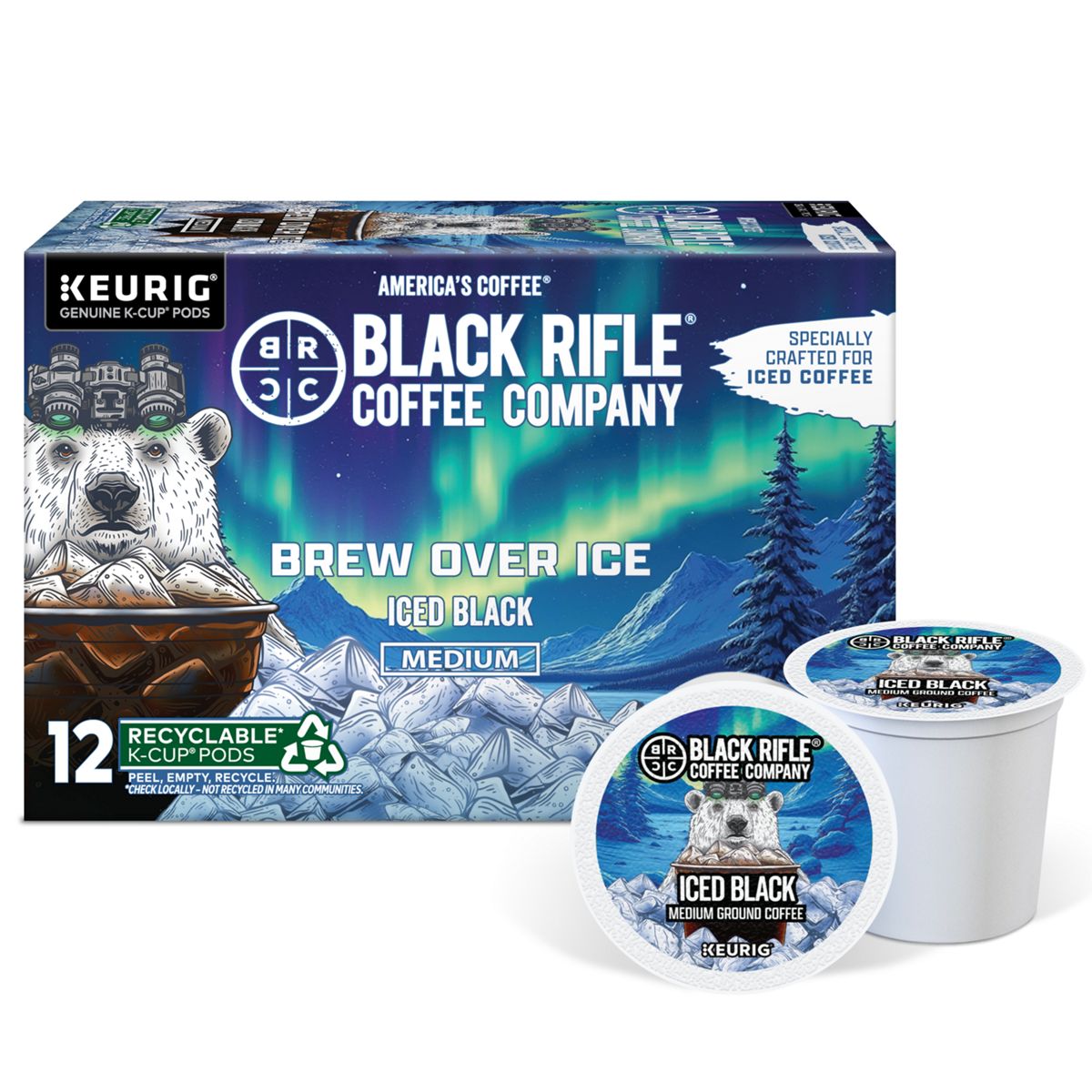 Black Rifle Coffee Company Iced Classic Black Coffee K-Cup Pods