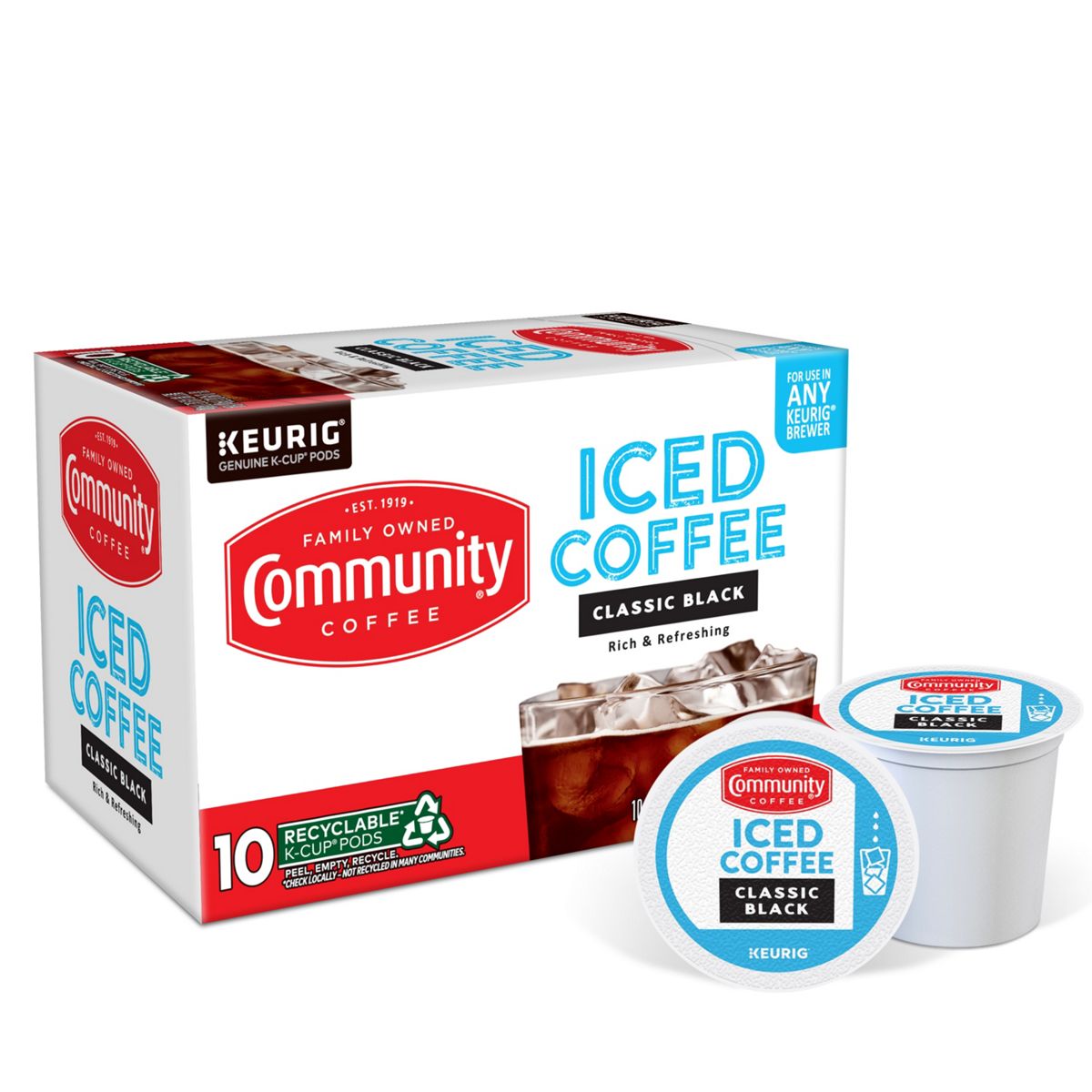 Community Coffee Iced Classic Coffee K-Cup Pods