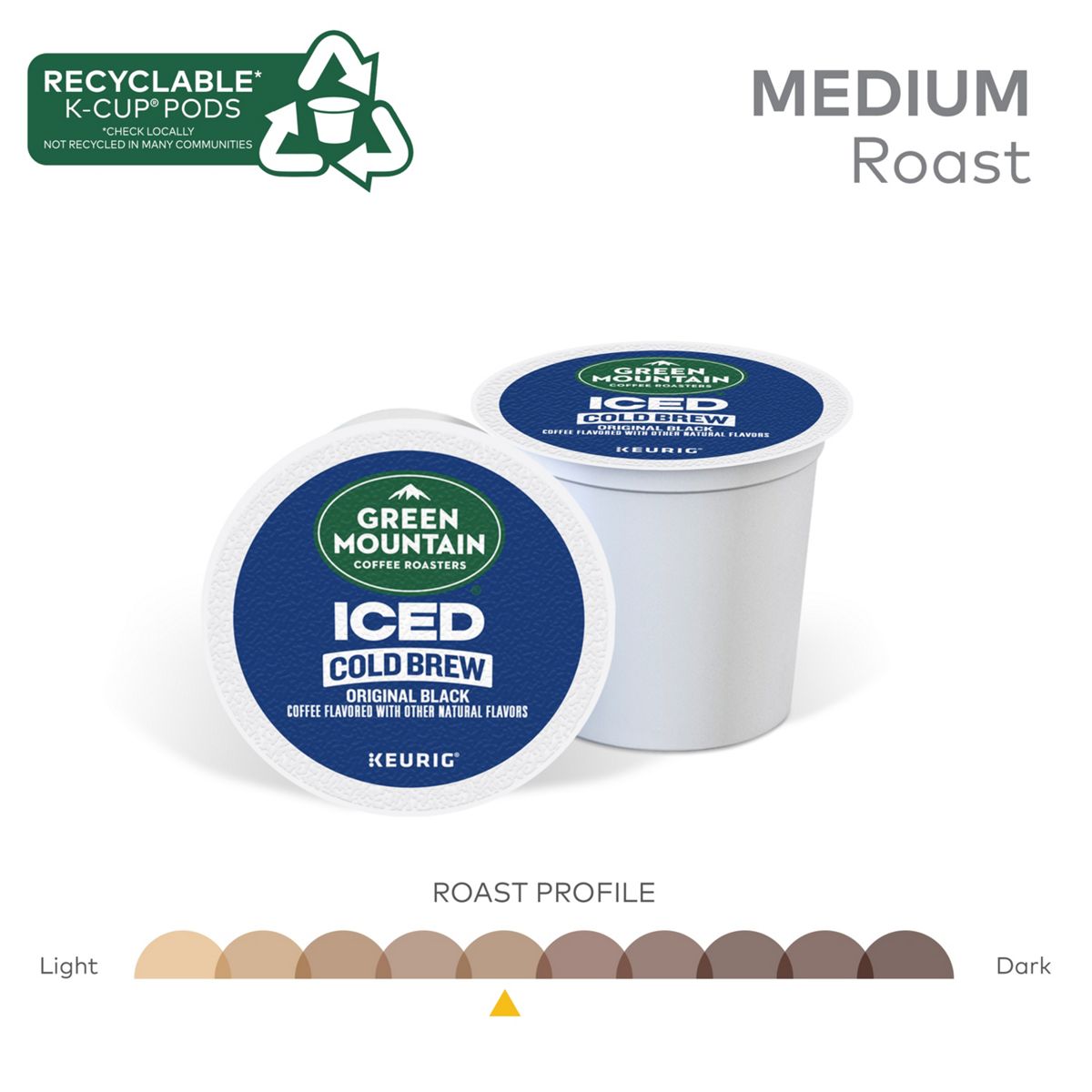 Green Mountain Coffee Roasters ICED Original Black Cold Brew K-Cup Pods