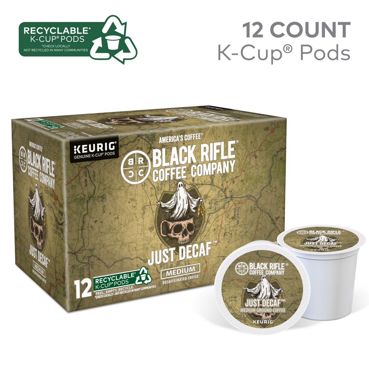 Black Rifle Coffee Company Just Decaf Coffee K-Cup Pods