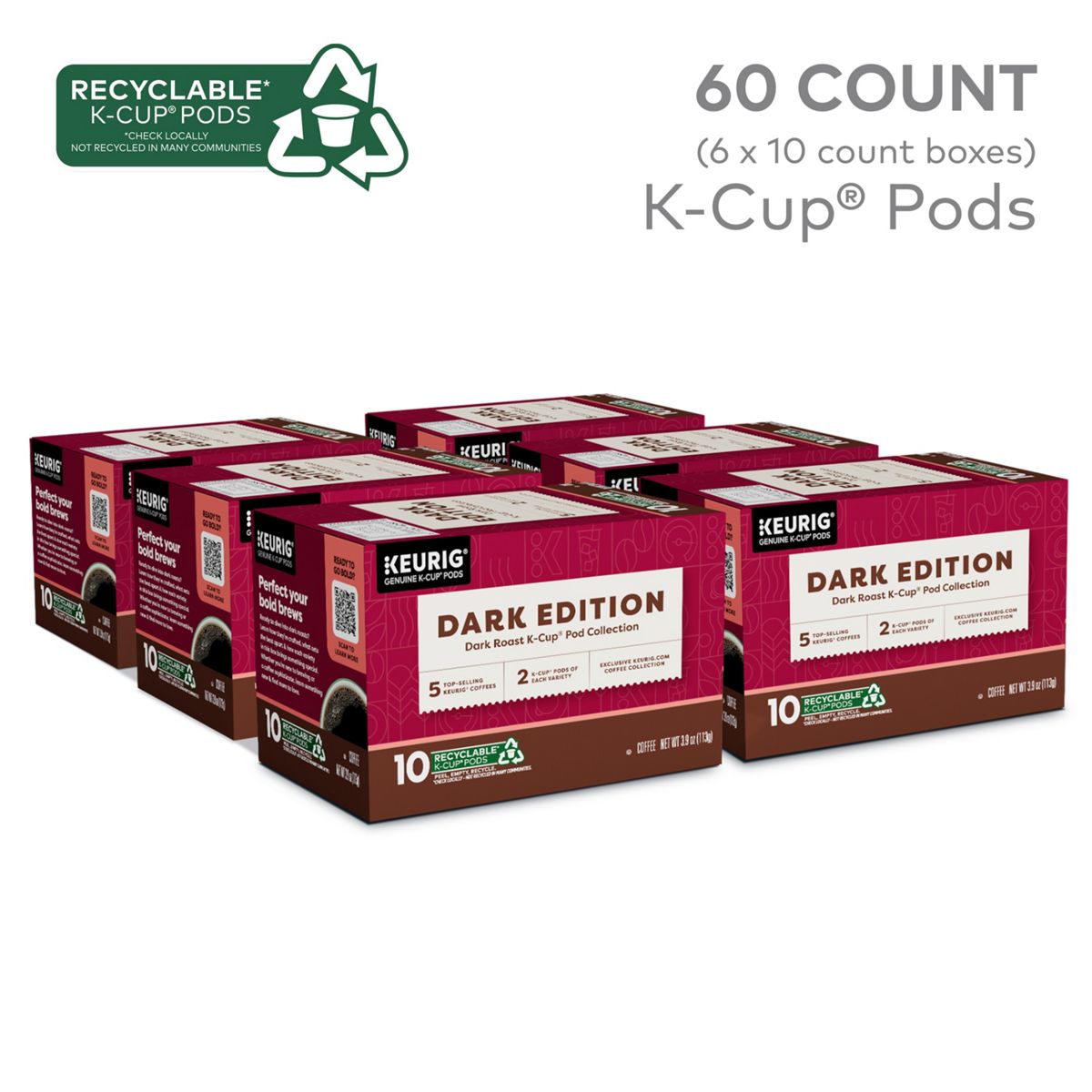 Keurig Dark Edition Dark Roast K-Cup Pod Collection - Variety Pack K-Cup Pods