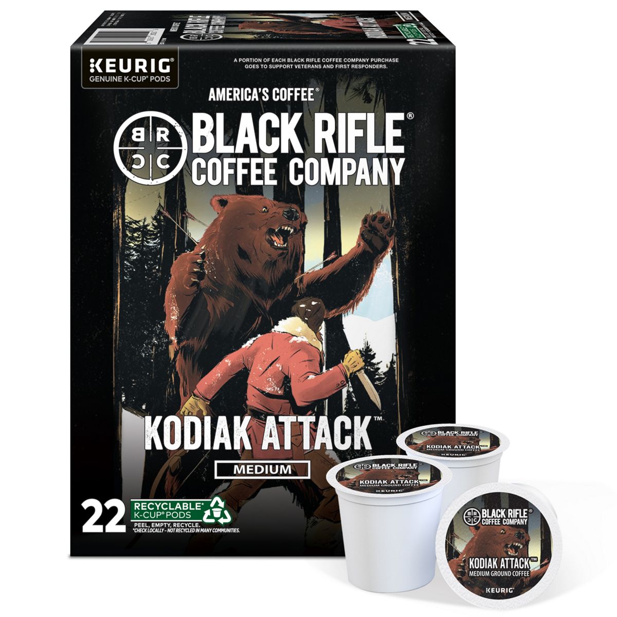 Black Rifle Coffee Company Kodiak Attack Coffee K-Cup Pods