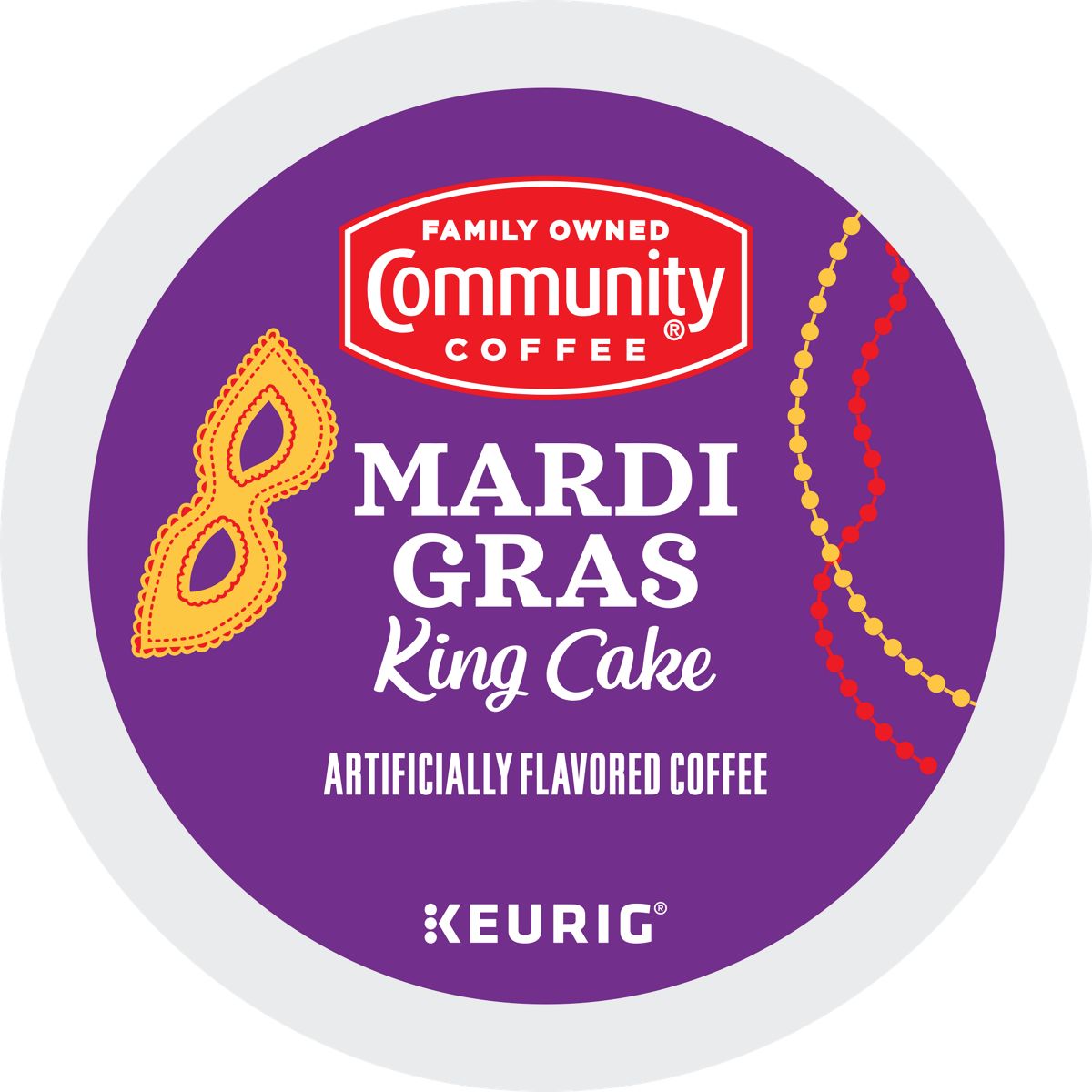 Community Coffee Mardi Gras King Cake Coffee K-Cup Pods