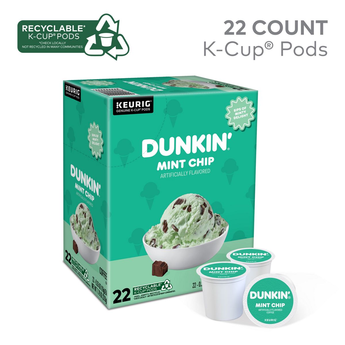 Dunkin' Mint Chip K-Cup Pods