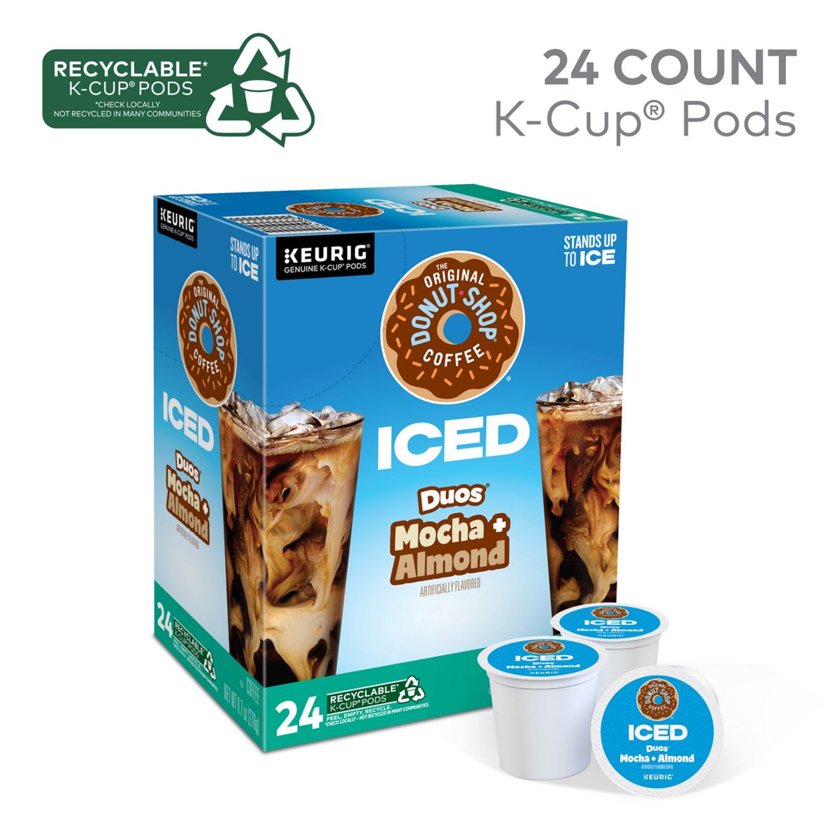 The Original Donut Shop ICED Duos Mocha + Almond Coffee K-Cup Pods