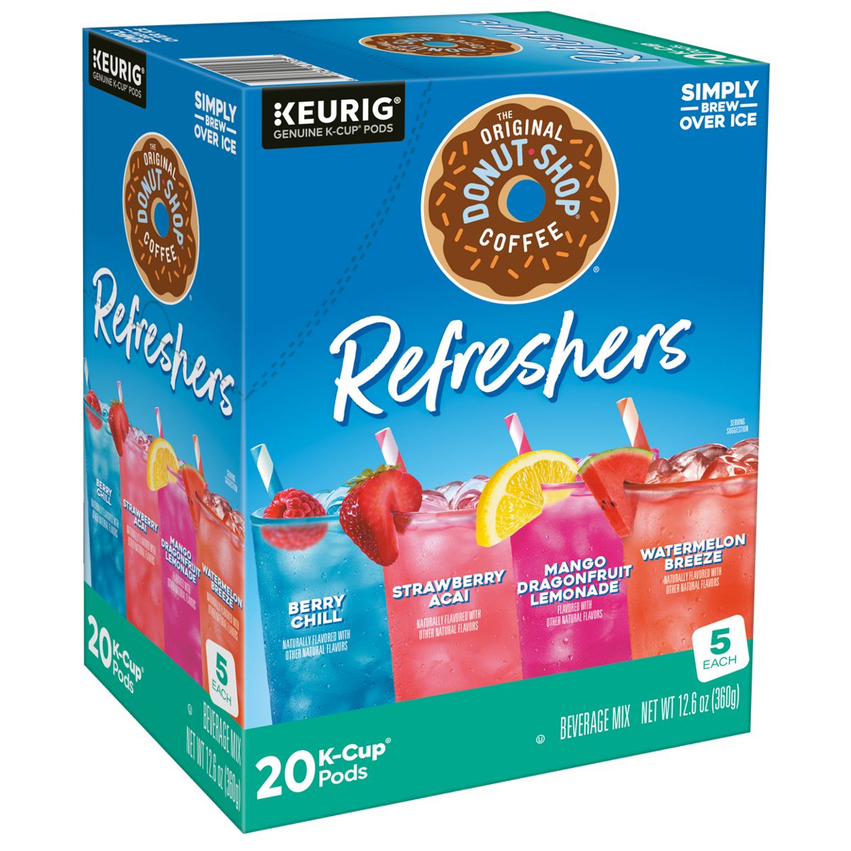 The Original Donut Shop Refreshers Variety Pack K-Cup Pods