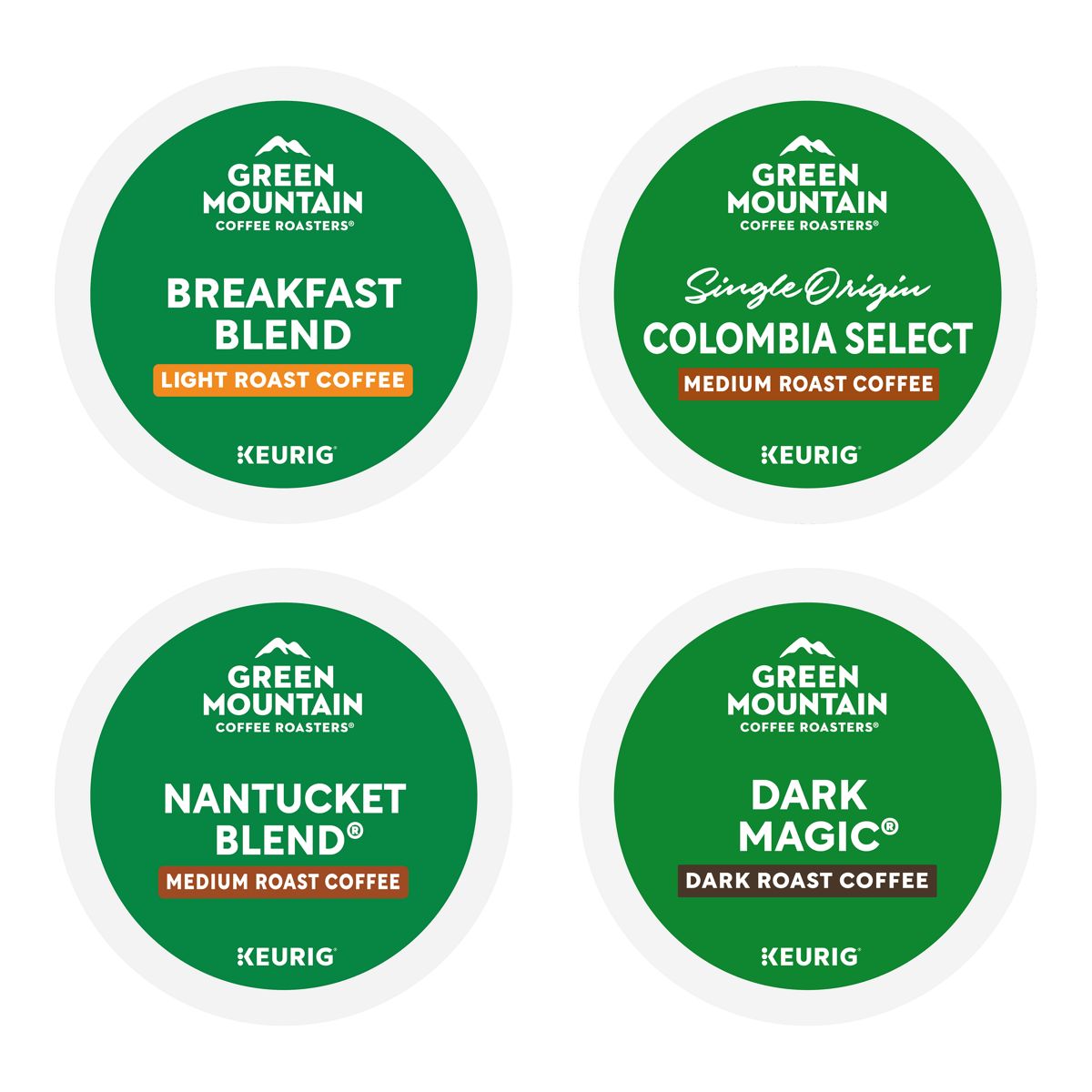 Green Mountain Coffee Roasters Variety Regular Coffee Box K-Cup Pods