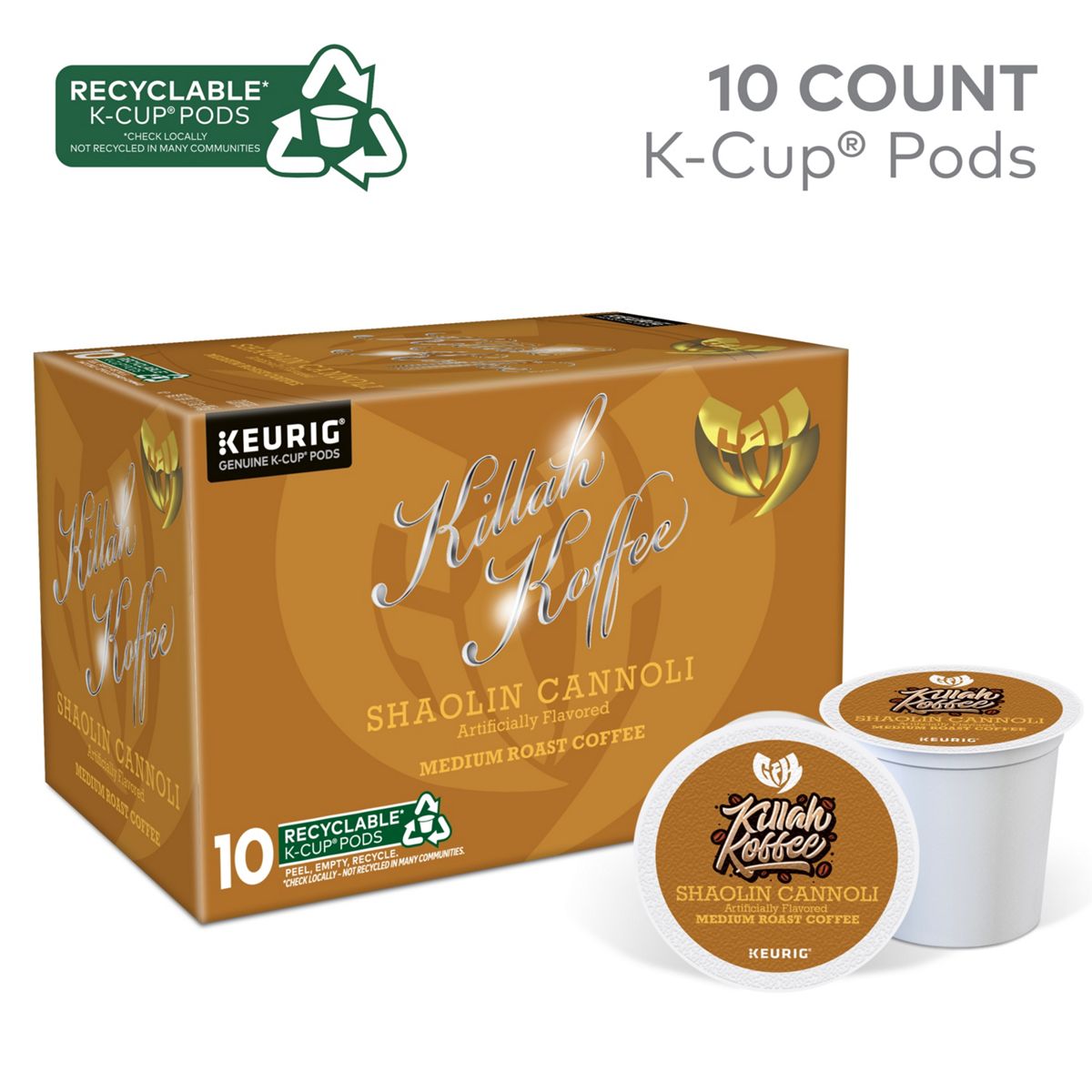 Killah Koffee Shaolin Cannoli Coffee K-Cup Pods