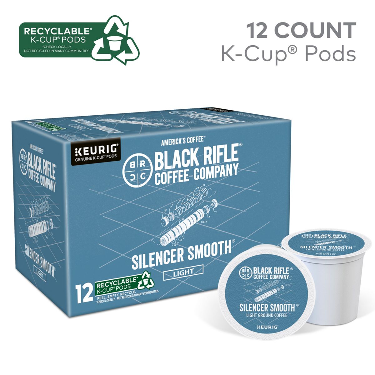 Black Rifle Coffee Company Silencer Smooth Coffee K-Cup Pods