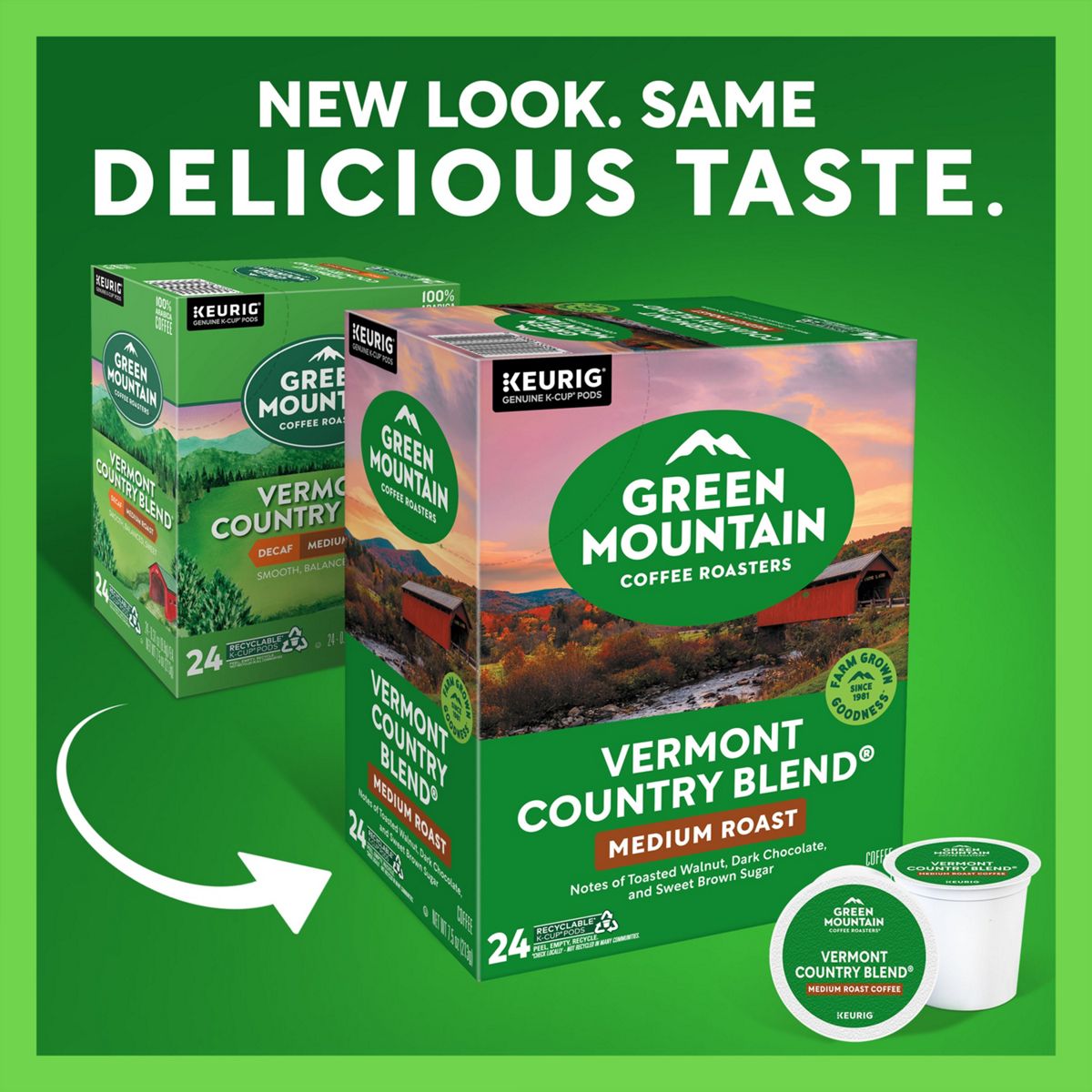Green Mountain Coffee Roasters Vermont Country Blend Coffee K-Cup Pods
