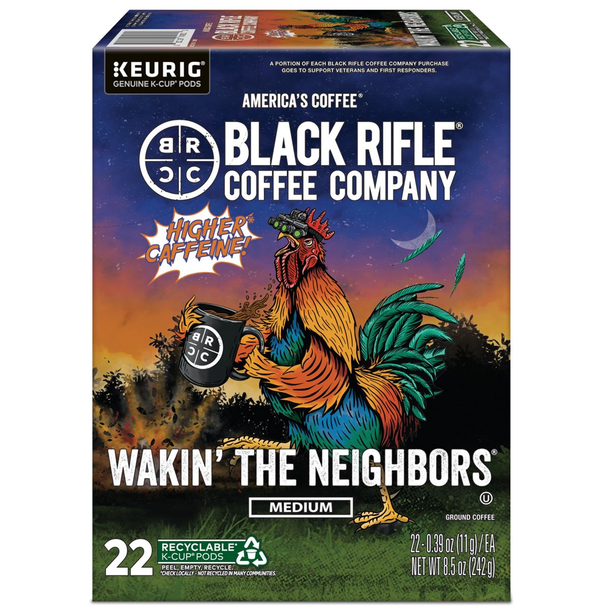 Black Rifle Coffee Company Wakin' The Neighbors Coffee K-Cup Pods