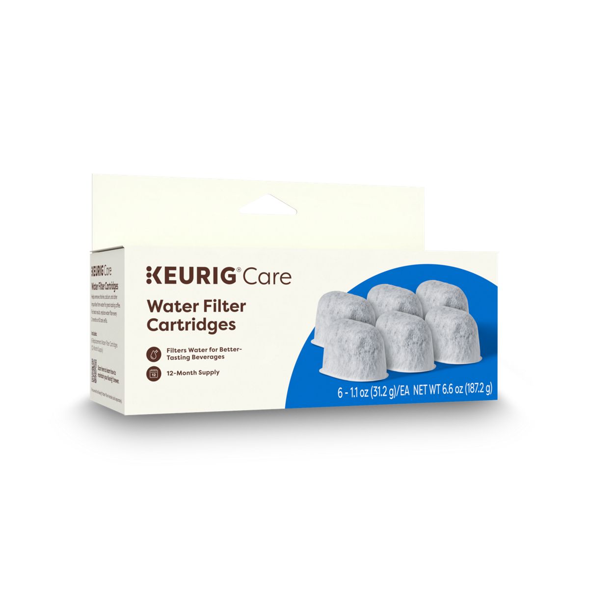 6-Pack Keurig Water Filter Cartridge Refills