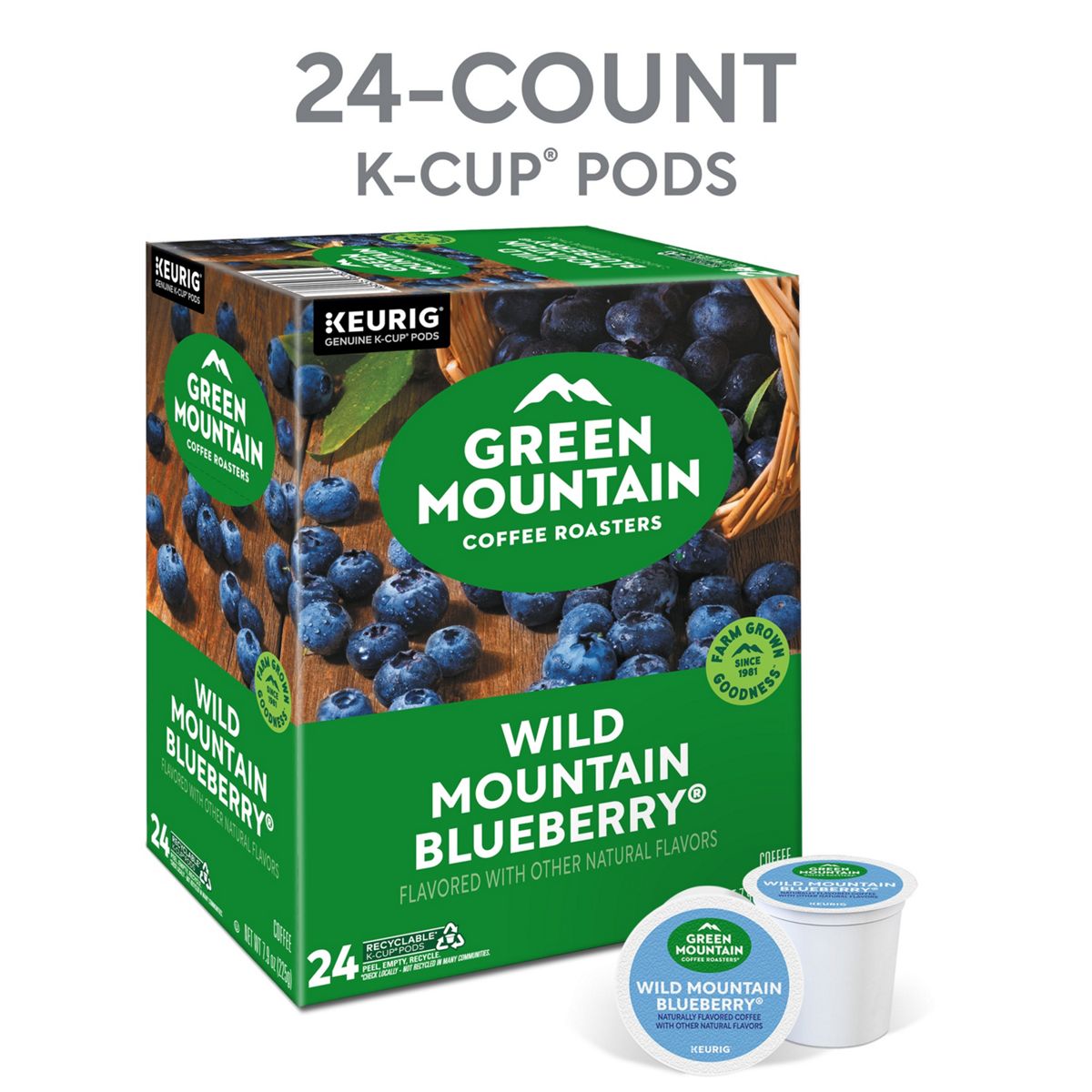 Green Mountain Coffee Roasters Wild Mountain Blueberry Coffee K-Cup Pods
