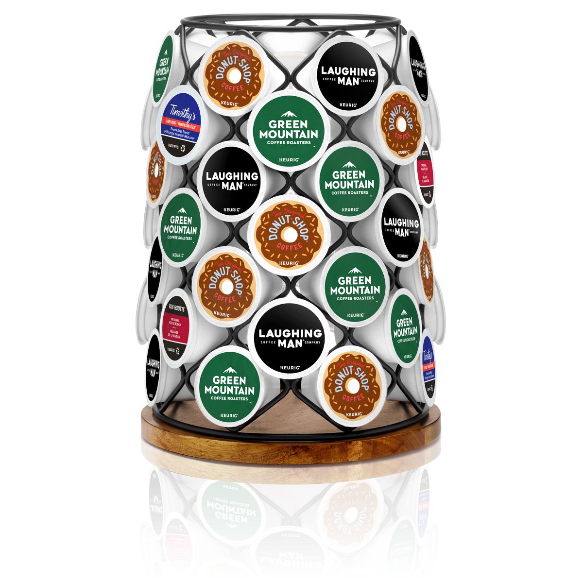 K-Cup Pod Wood & Wire Carousel