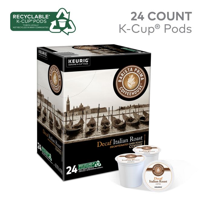 Barista Prima Coffee Italian Roast (DECAF) K-Cup Pods