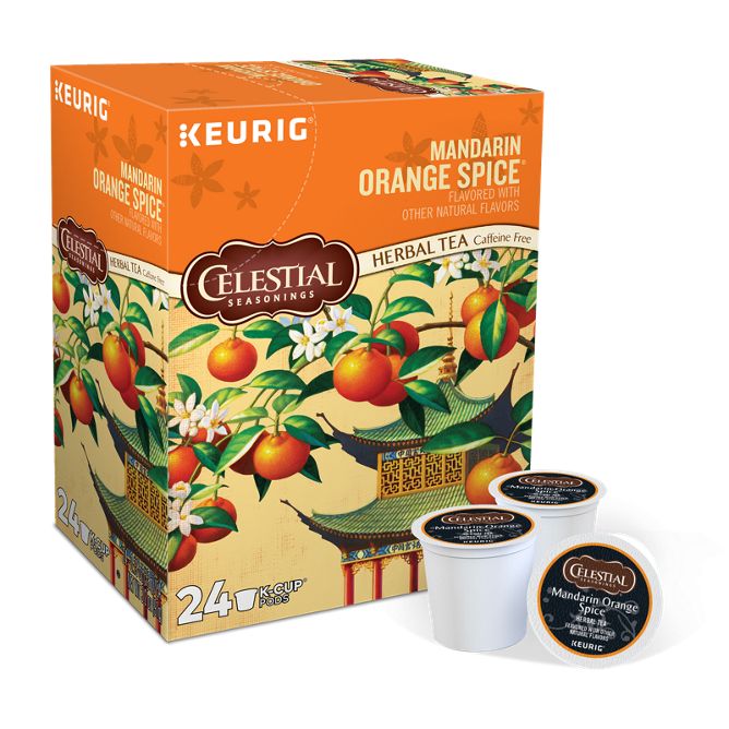 Celestial Seasonings Mandarin Orange Spice Herbal Tea K-Cup Pods