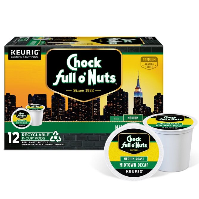 Chock full o'Nuts Midtown Decaf K-Cup Pods