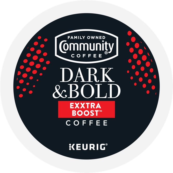 Community Coffee Dark & Bold Exxtra Boost K-Cup Pods
