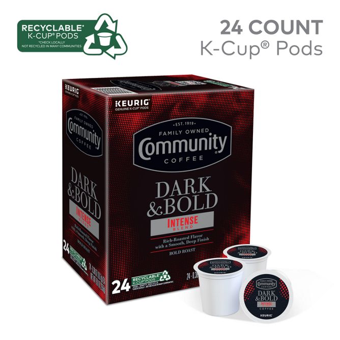 Community Coffee Dark & Bold Intense Coffee K-Cup Pods