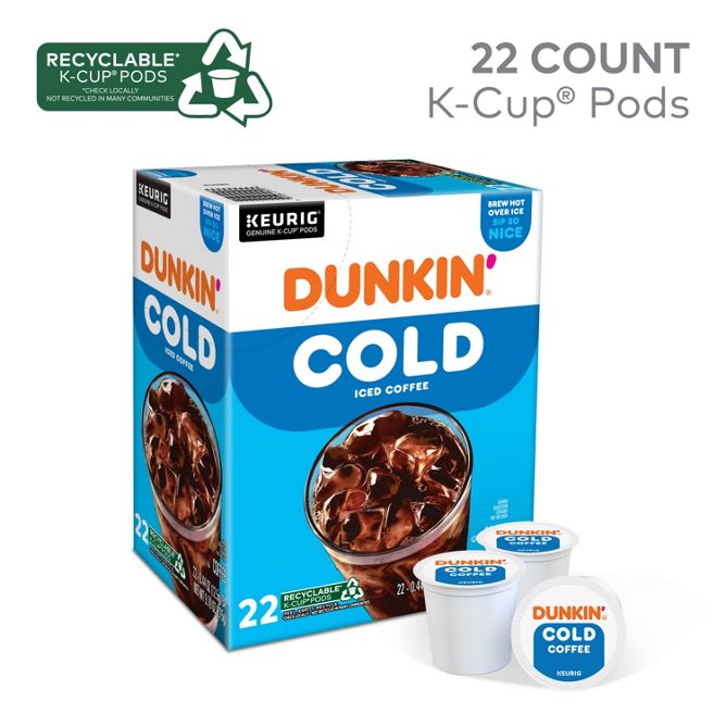 Dunkin Coffee Cold Coffee K-Cup Pods