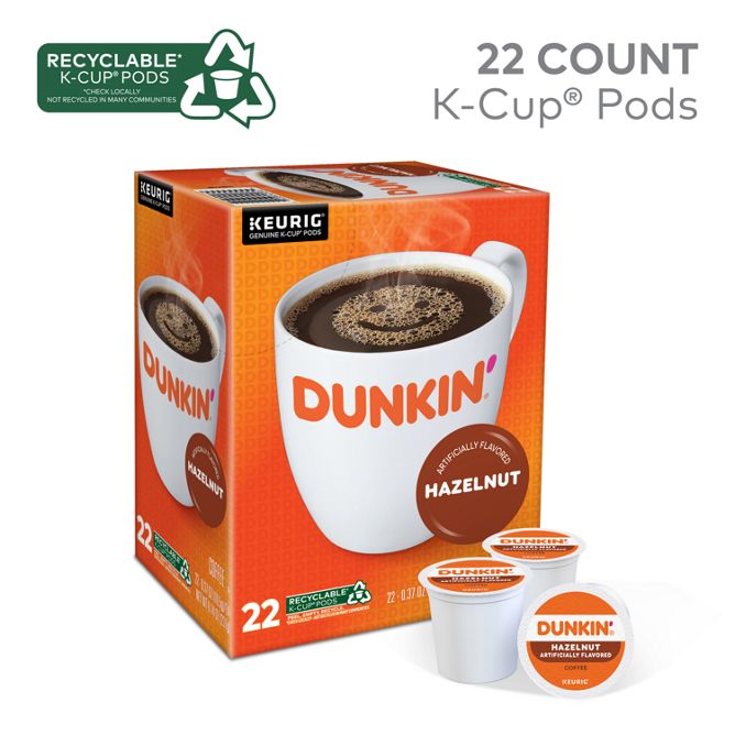 Dunkin Coffee Hazelnut Coffee K-Cup Pods