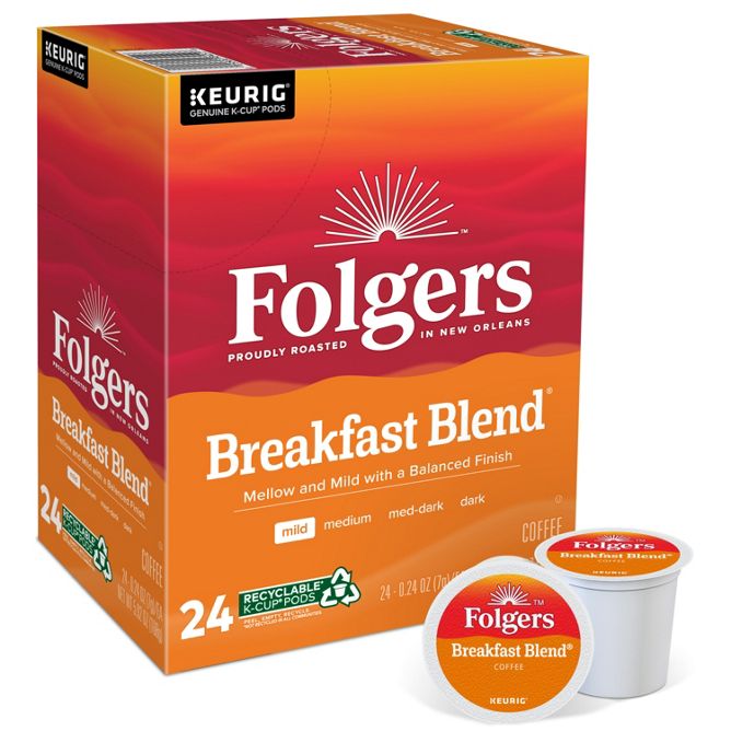 Folgers Coffee Breakfast Blend K-Cup Pods