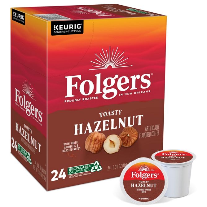 Folgers Coffee Toasty Hazelnut K-Cup Pods