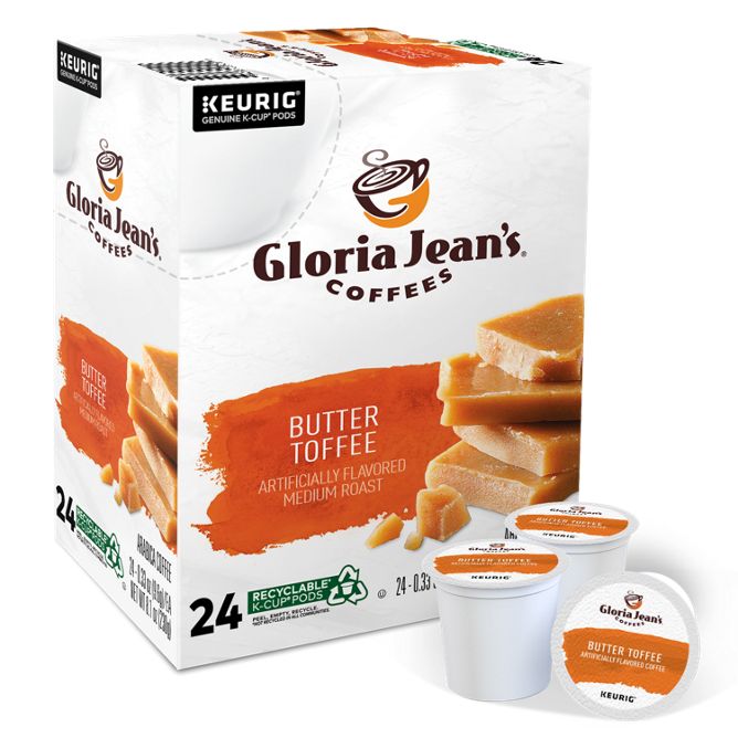 Gloria Jean_s Coffee Butter Toffee K-Cup Pods