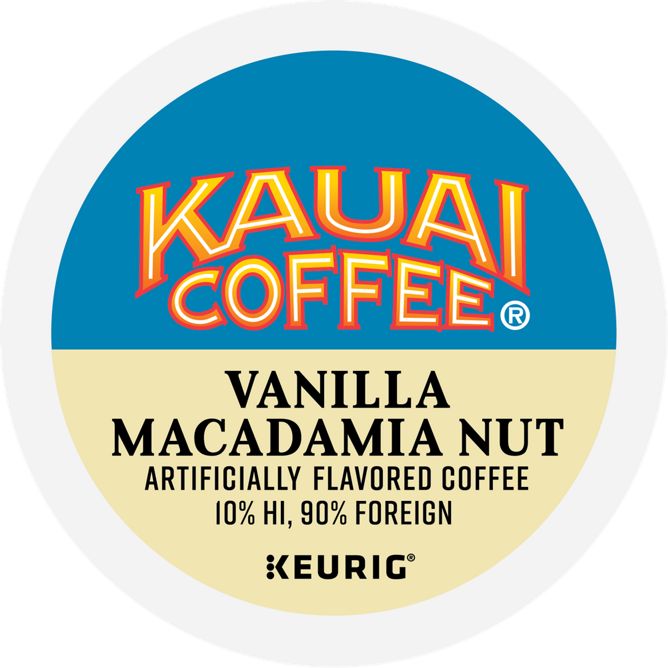 Kauai Vanilla Macadamia Nut Coffee K-Cup Pods