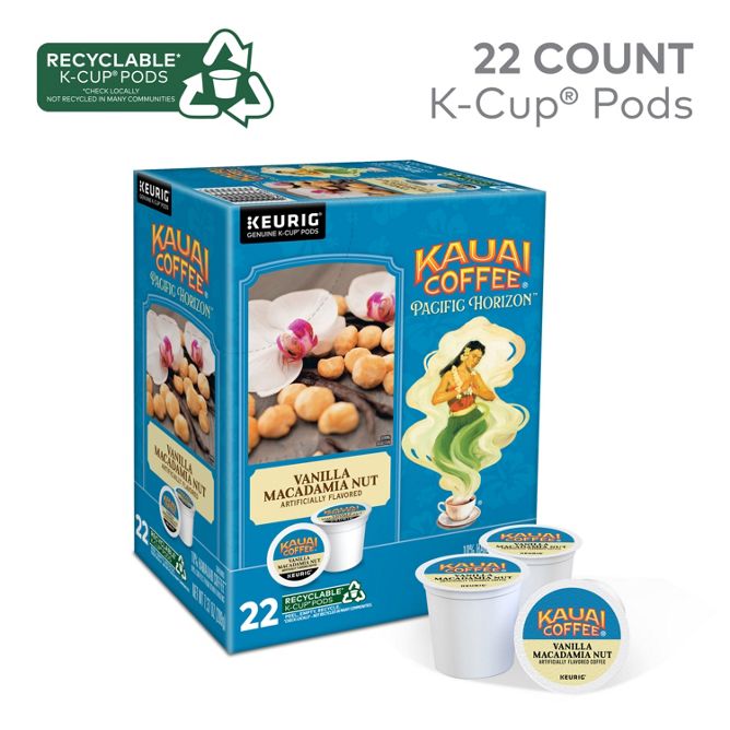 Kauai Vanilla Macadamia Nut Coffee K-Cup Pods